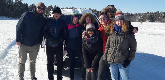 Gruppenfoto Ostfinnland Maerz 2018